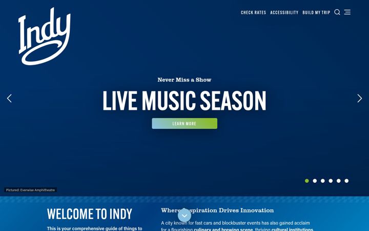 Screenshot of visitindy.com