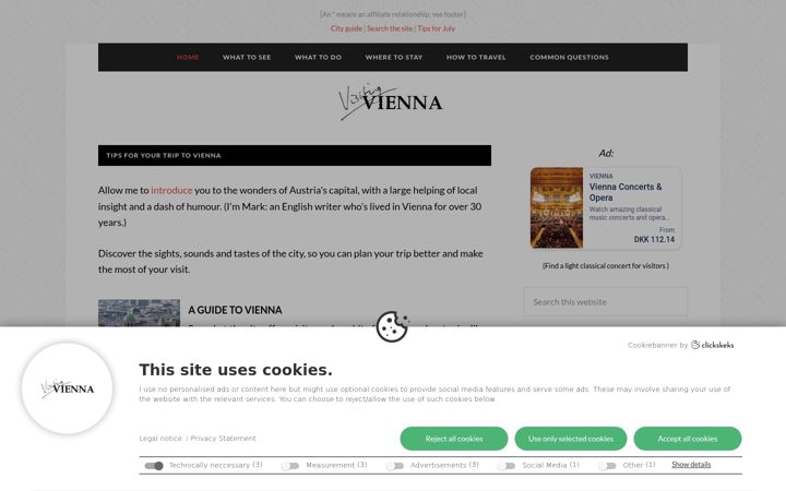 Screenshot of visitingvienna.com