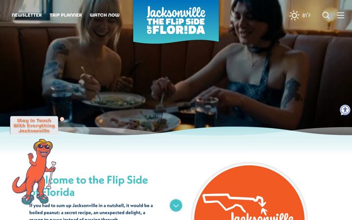 Screenshot of visitjacksonville.com