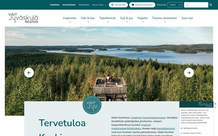 Képernyőkép: visitjyvaskyla.fi