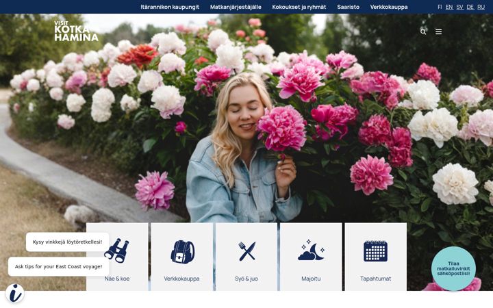 Snímek obrazovky visitkotkahamina.fi