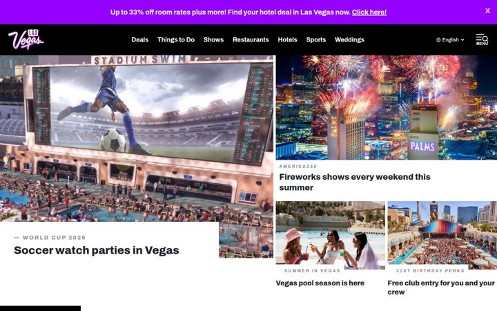 Ekrānuzņēmums no visitlasvegas.com