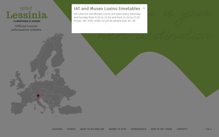Kuvakaappaus sivustosta visitlessinia.eu