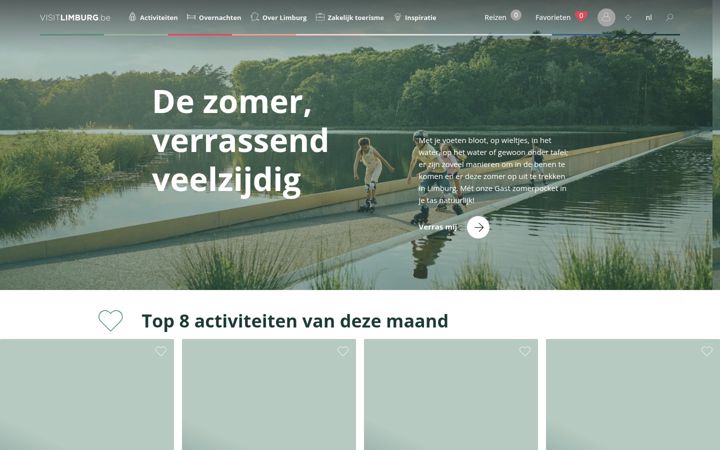 Zrzut ekranu visitlimburg.be