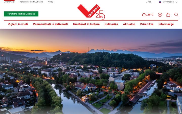 Screenshot of visitljubljana.com