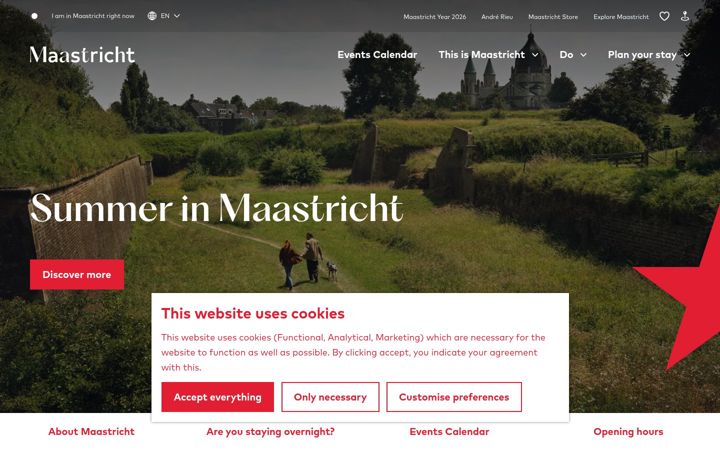 Screenshot of visitmaastricht.com