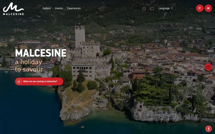Screenshot of visitmalcesine.com
