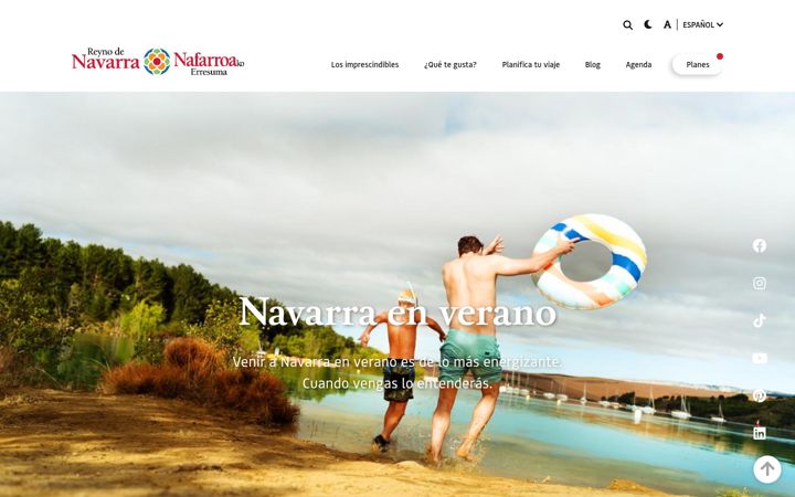Screenshot stránky visitnavarra.es