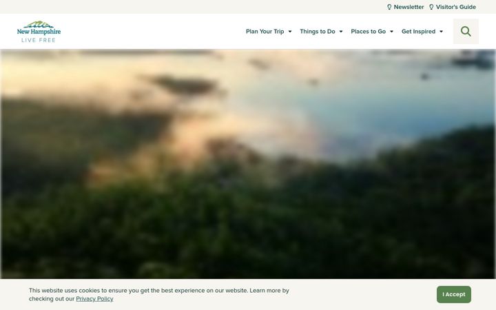Screenshot di visitnh.gov