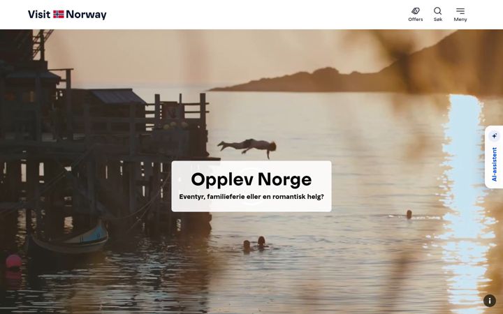 Screenshot of visitnorway.no