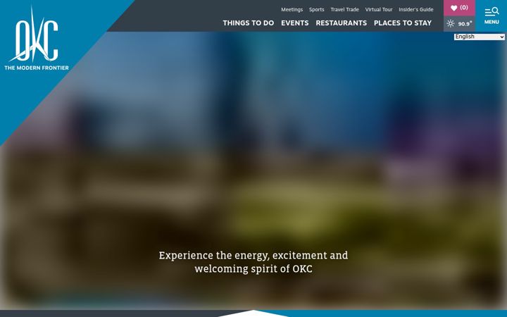 Screenshot of visitokc.com