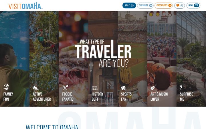 Screenshot of visitomaha.com