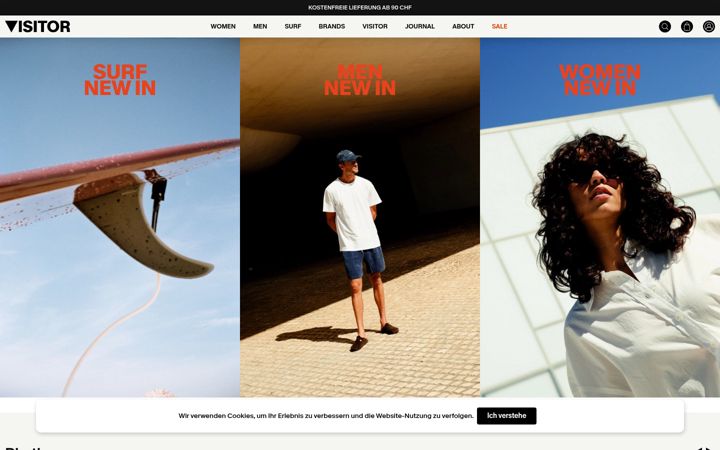 Screenshot of visitorstore.ch
