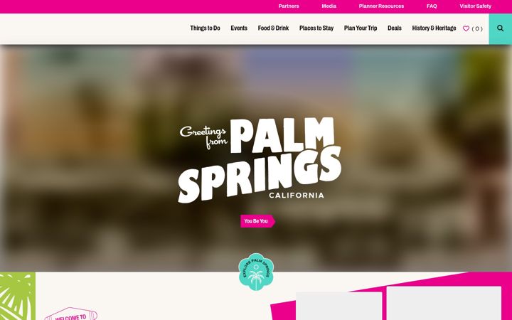 Snímek obrazovky visitpalmsprings.com