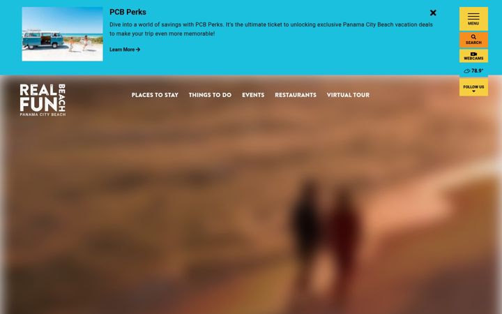 Screenshot of visitpanamacitybeach.com
