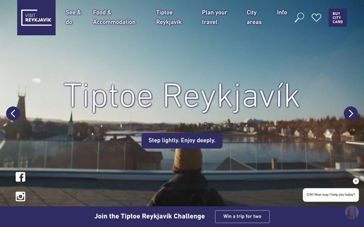 Screenshot of visitreykjavik.is