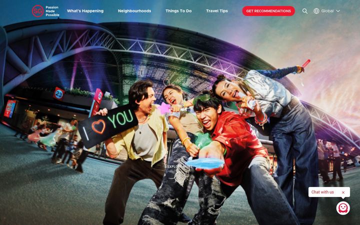 Screenshot von visitsingapore.com