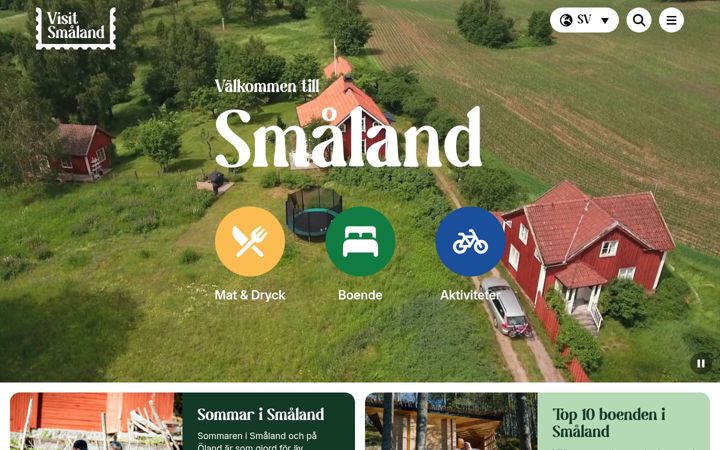 Screenshot of visitsmaland.se