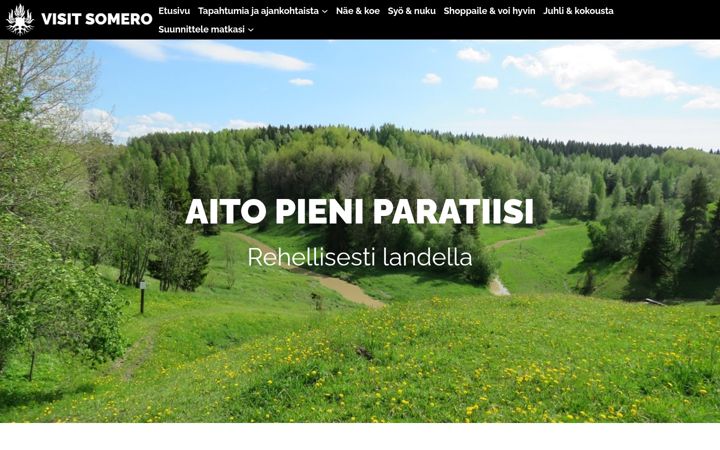 Ekrānuzņēmums no visitsomero.fi