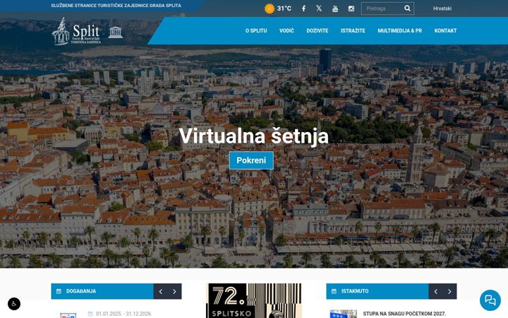 Posnetek zaslona visitsplit.com