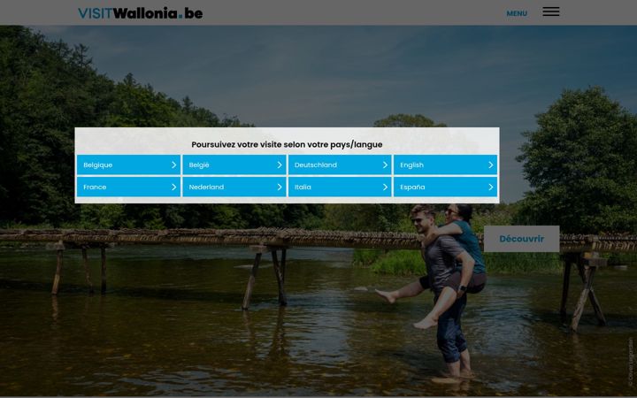 Screenshot of visitwallonia.be