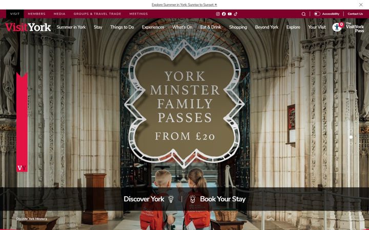 Screenshot ta' visityork.org