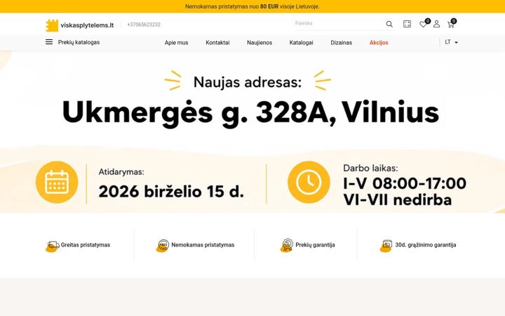Screenshot of viskasplytelems.lt