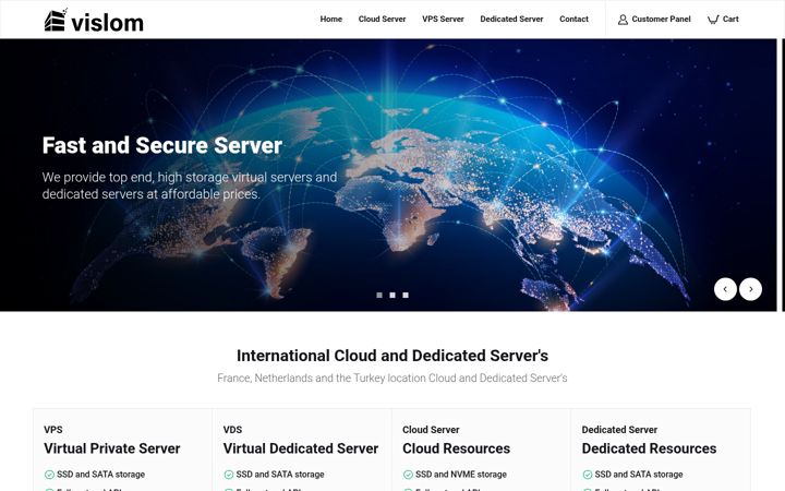 Screenshot of vislom.cloud