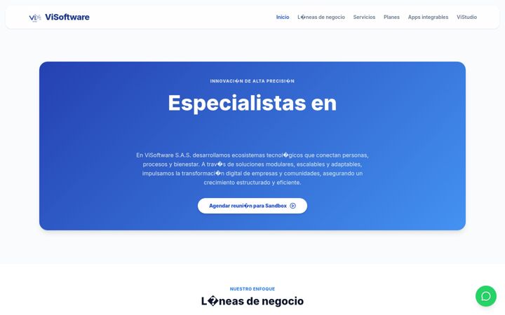 Screenshot of visoftware.com.co