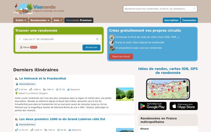 Screenshot von visorando.com
