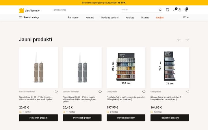 Screenshot of vissflizem.lv