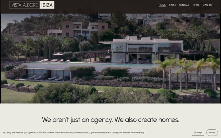 Skjámynd af vistaalegreibiza.com