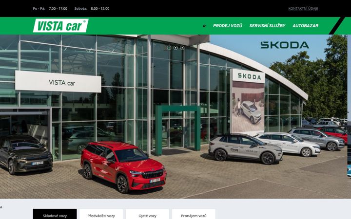 Screenshot of vistacar.cz