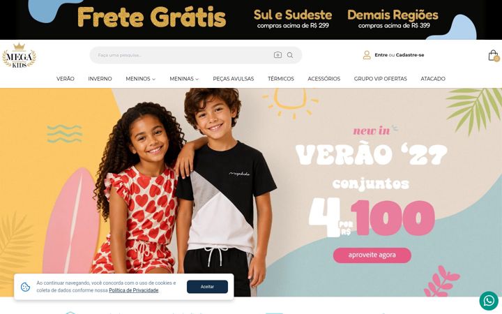 Screenshot of vistamegakids.com.br
