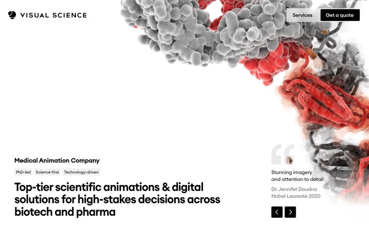 Screenshot του visual-science.com