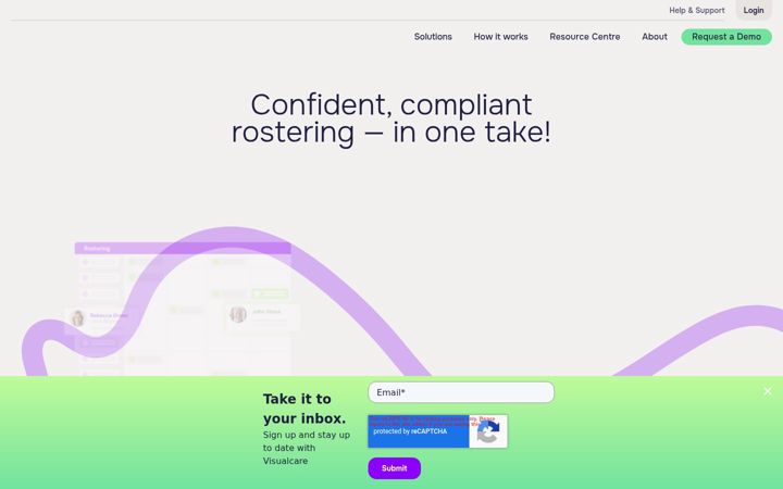Screenshot of visualcare.com.au