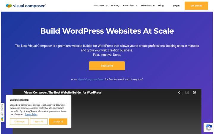 Screenshot of visualcomposer.com