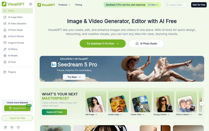 Screenshot of visualgpt.io