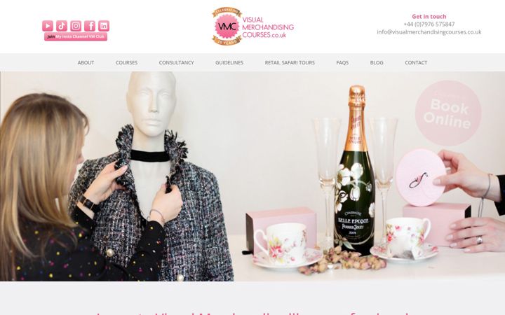 Screenshot di visualmerchandisingcourses.co.uk