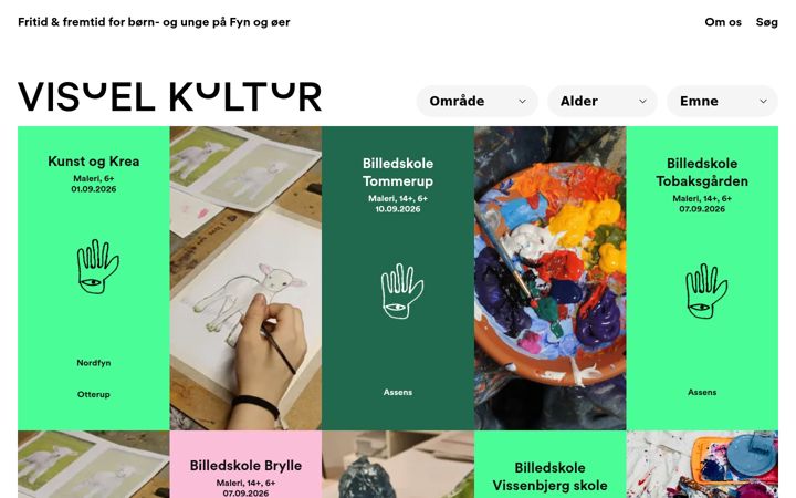 Snímek obrazovky visuelkultur.dk