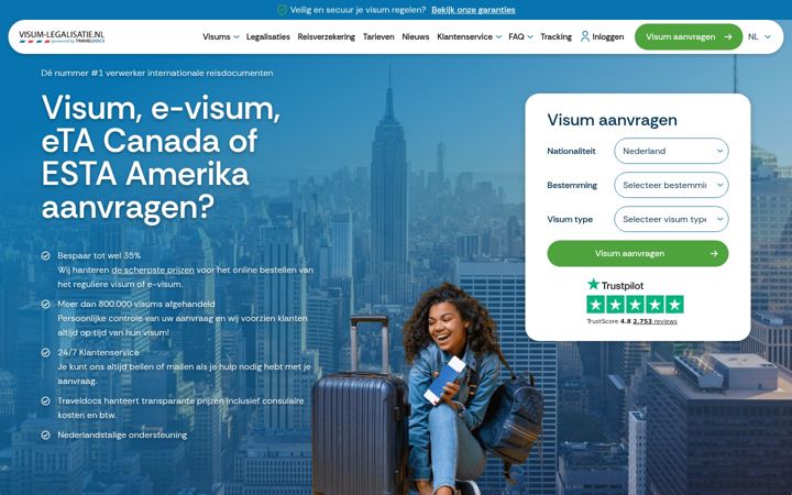 Screenshot of visum-legalisatie.nl