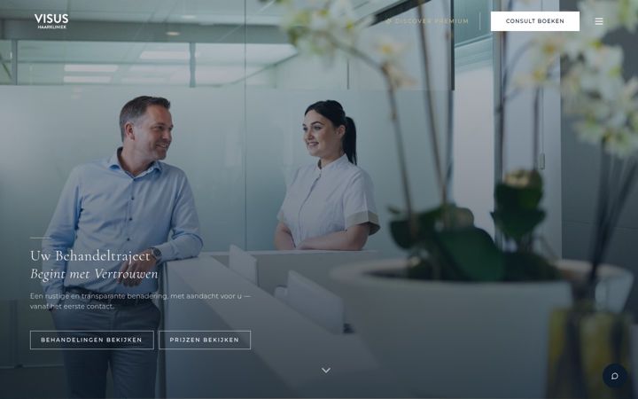 Screenshot ta' visushaarkliniek.nl