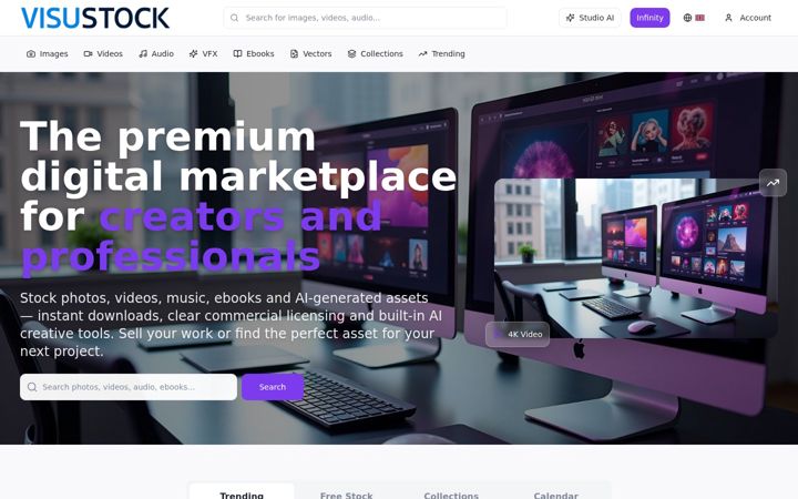 Screenshot of visustock.com
