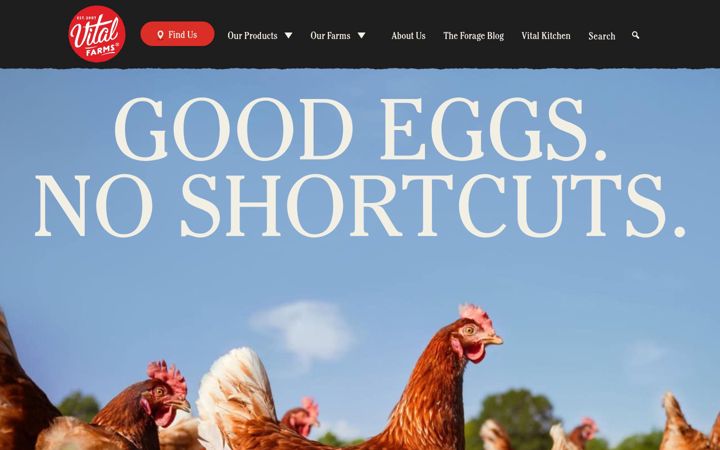 Screenshot von vitalfarms.com