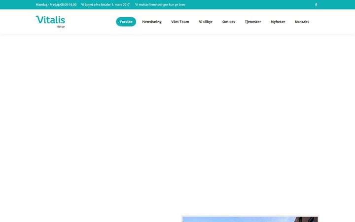 Screenshot stránky vitalis.no
