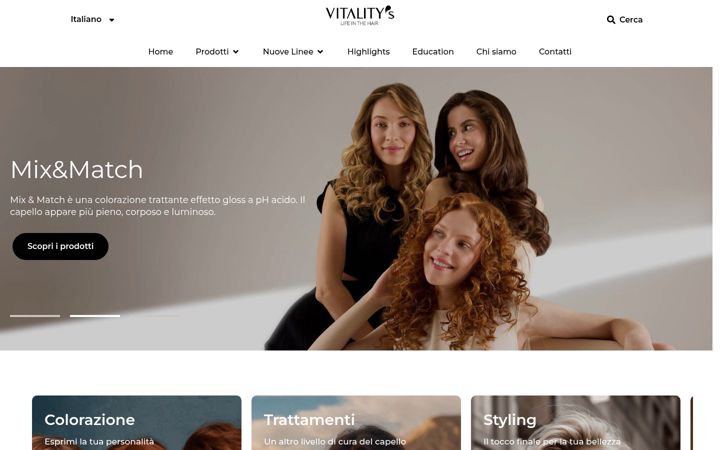 Skærmbillede af vitalitys.it