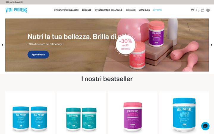 Screenshot von vitalproteins.it