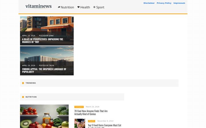 Screenshot of vitaminews.com