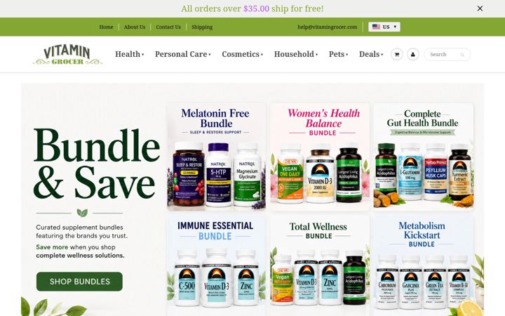 Screenshot of vitamingrocer.com
