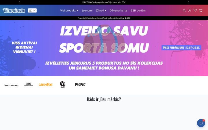 Screenshot of vitamins.lv